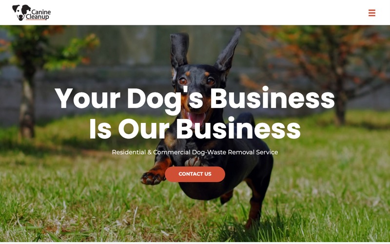 Canine Cleanup website
