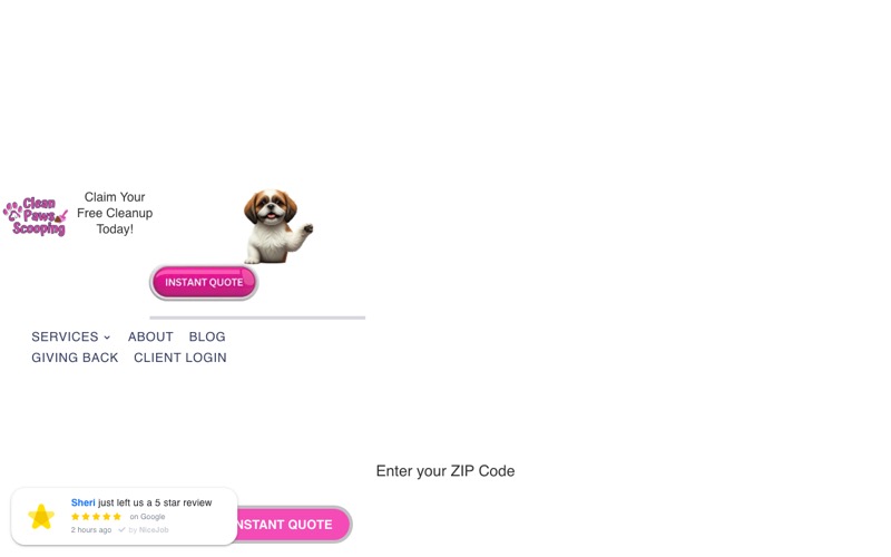 Clean Paws Scooping website