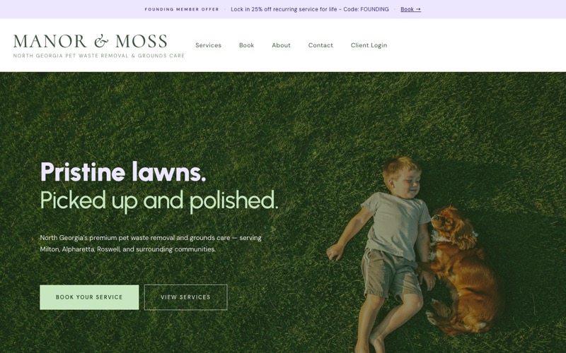 Manor & Moss website