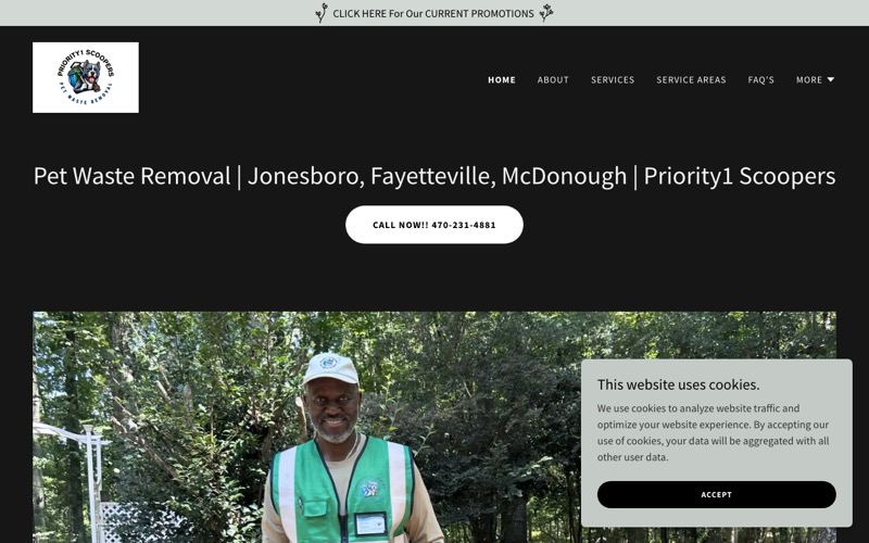 Priority1 Scoopers website